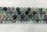 CFL1464 15.5 inches 12mm round A grade fluorite gemstone beads