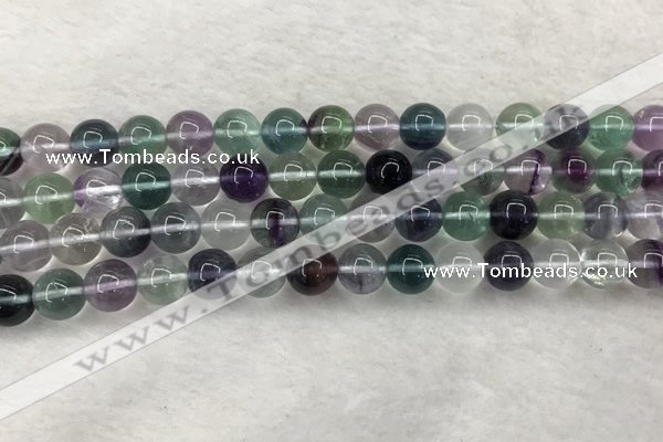 CFL1473 15.5 inches 10mm round AA grade fluorite gemstone beads