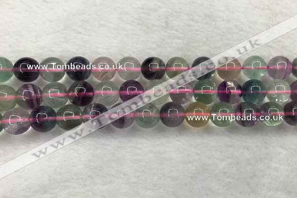 CFL1483 15.5 inches 10mm round rainbow fluorite gemstone beads