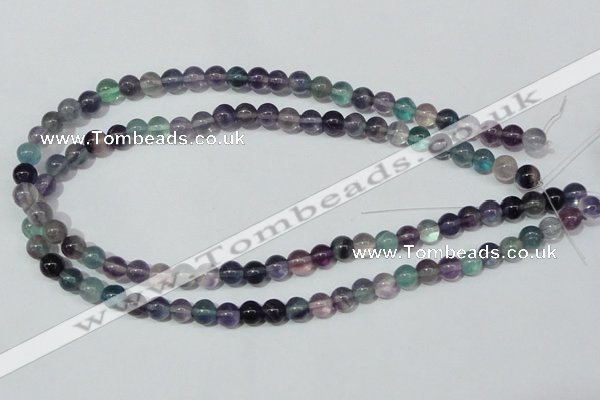 CFL151 15.5 inches 8mm round natural fluorite gemstone beads wholesale