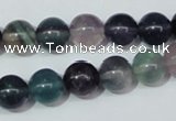 CFL152 15.5 inches 10mm round natural fluorite gemstone beads wholesale