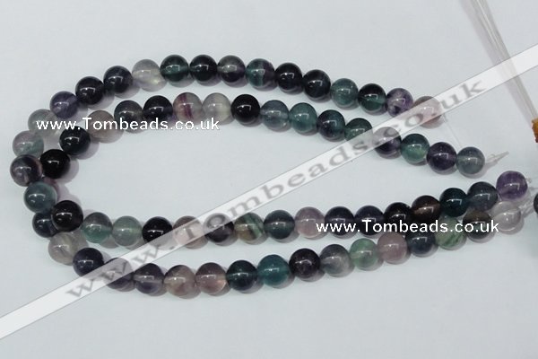 CFL153 15.5 inches 12mm round natural fluorite gemstone beads wholesale