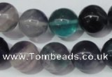 CFL154 15.5 inches 14mm round natural fluorite gemstone beads wholesale