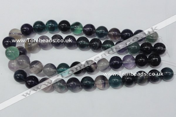 CFL154 15.5 inches 14mm round natural fluorite gemstone beads wholesale