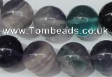 CFL155 15.5 inches 16mm round natural fluorite gemstone beads