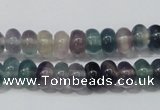 CFL156 15.5 inches 5*8mm rondelle natural fluorite gemstone beads