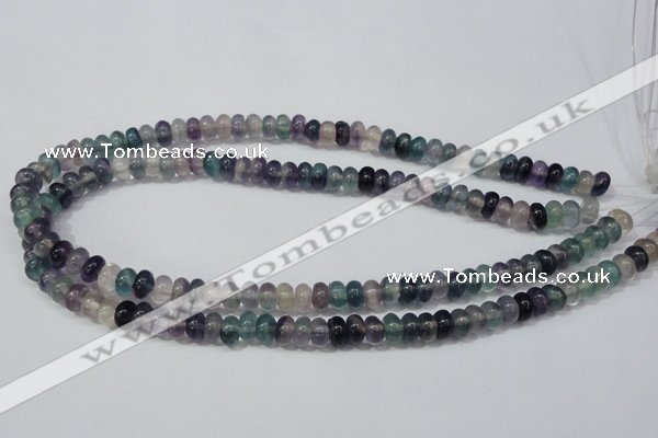 CFL156 15.5 inches 5*8mm rondelle natural fluorite gemstone beads