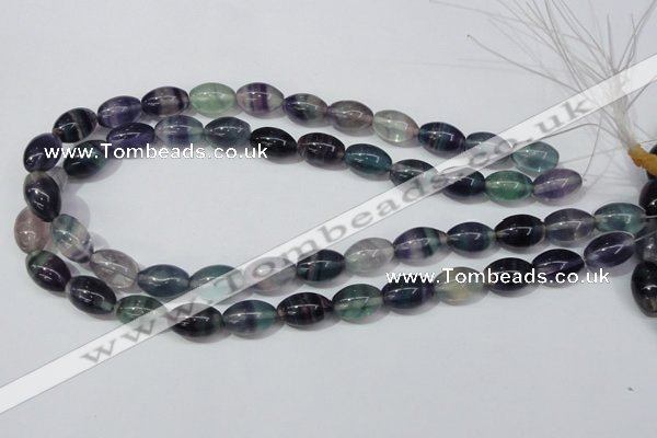 CFL158 15.5 inches 10*15mm rice natural fluorite gemstone beads