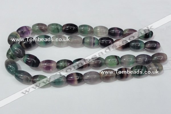 CFL159 15.5 inches 15*20mm rice natural fluorite gemstone beads