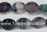 CFL160 15.5 inches 10*15mm twisted rice natural fluorite beads wholesale