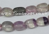 CFL162 15.5 inches 9*13mm nugget natural fluorite beads wholesale