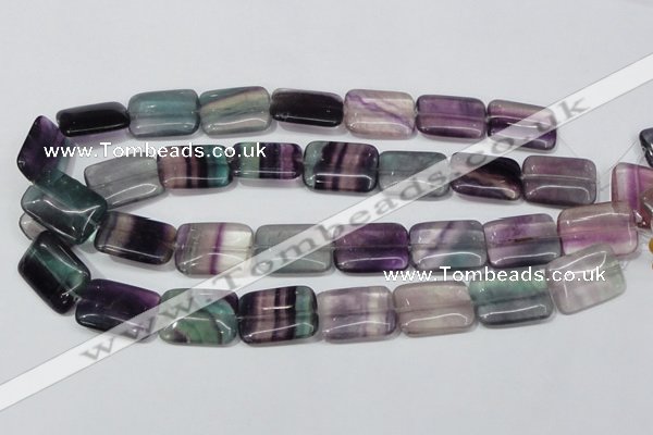 CFL173 15.5 inches 18*25mm rectangle natural fluorite beads wholesale