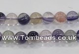 CFL202 15.5 inches 8mm round purple fluorite gemstone beads wholesale