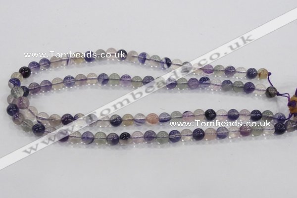 CFL202 15.5 inches 8mm round purple fluorite gemstone beads wholesale