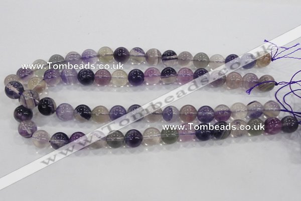 CFL204 15.5 inches 12mm round purple fluorite gemstone beads wholesale