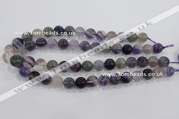 CFL205 15.5 inches 14mm round purple fluorite gemstone beads wholesale