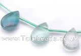 CFL24 10*14mm teardrop A- grade natural fluorite gemstone beads