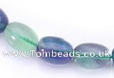 CFL25 A- grade 10*14mm egg-shaped natural fluorite gemstone bead