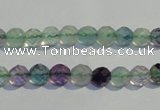 CFL251 15.5 inches 6mm faceted round natural fluorite beads