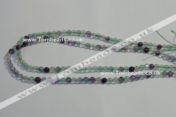 CFL251 15.5 inches 6mm faceted round natural fluorite beads