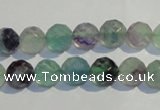 CFL252 15.5 inches 8mm faceted round natural fluorite beads