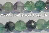 CFL254 15.5 inches 12mm faceted round natural fluorite beads