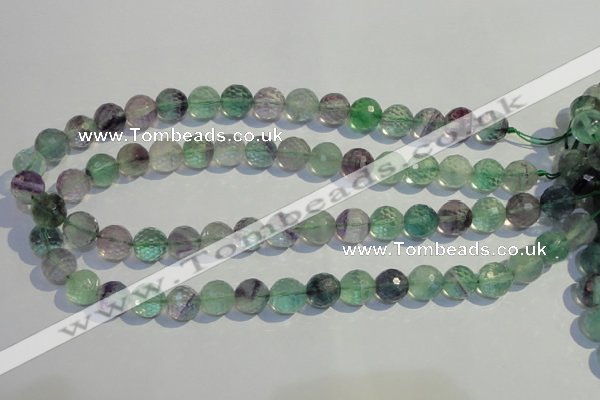 CFL254 15.5 inches 12mm faceted round natural fluorite beads