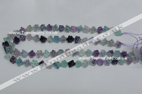 CFL302 15.5 inches 8*8mm carved cube natural fluorite beads