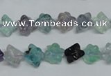 CFL303 15.5 inches 10*10mm carved cube natural fluorite beads