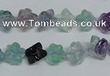 CFL304 15.5 inches 12*12mm carved cube natural fluorite beads