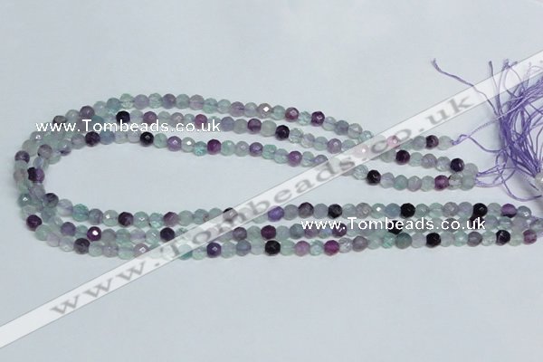 CFL323 15.5 inches 6mm faceted round natural fluorite beads