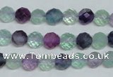 CFL324 15.5 inches 8mm faceted round natural fluorite beads