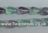 CFL327 15.5 inches 6*10mm teardrop natural fluorite beads