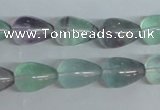 CFL328 15.5 inches 8*14mm teardrop natural fluorite beads