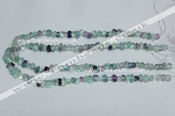 CFL330 15.5 inches 6*9mm nugget natural fluorite beads