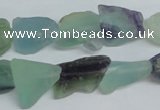 CFL333 15.5 inches 12*18mm nugget natural fluorite beads wholesale