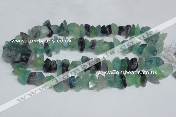 CFL334 15.5 inches 12*16mm nugget natural fluorite beads wholesale