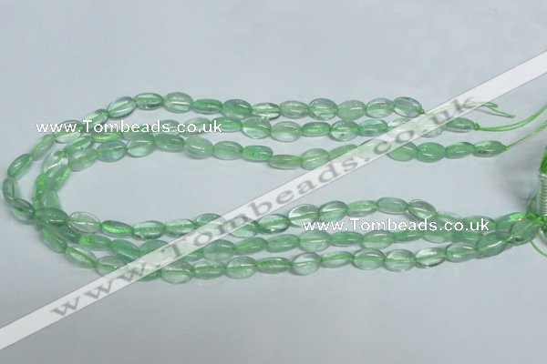 CFL335 15.5 inches 8*12mm oval natural green fluorite beads