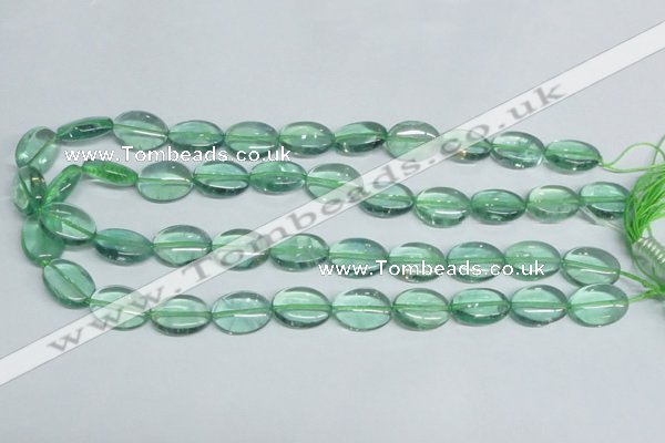 CFL336 15.5 inches 13*18mm oval natural green fluorite beads