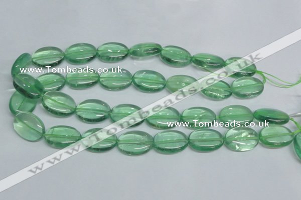 CFL337 15.5 inches 18*25mm oval natural green fluorite beads