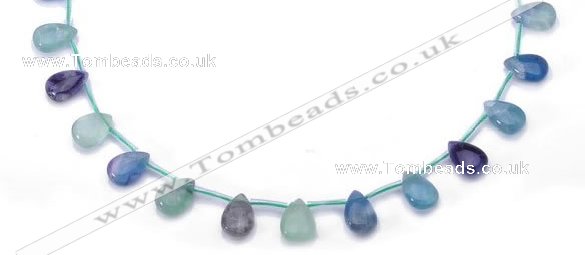 CFL34 5*8mm teardrop B grade natural fluorite beads Wholesale