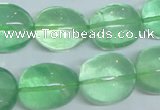 CFL340 15.5 inches 15*20mm nugget natural green fluorite beads