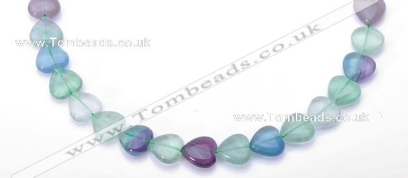 CFL38 8*8mm heart B grade natural fluorite beads Wholesale