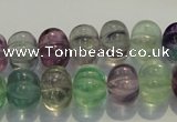 CFL468 15.5 inches 10*14mm pumpkin natural fluorite beads