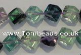CFL485 15.5 inches 8*8mm cube natural fluorite beads