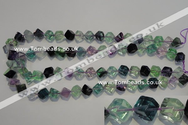 CFL485 15.5 inches 8*8mm cube natural fluorite beads
