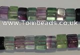 CFL488 15.5 inches 6*6mm cube natural fluorite beads