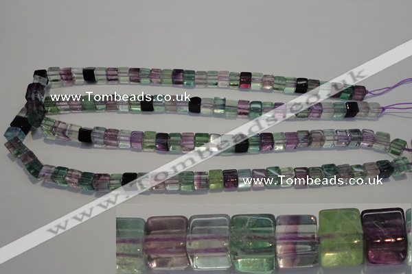 CFL488 15.5 inches 6*6mm cube natural fluorite beads