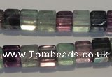 CFL489 15.5 inches 8*8mm cube natural fluorite beads