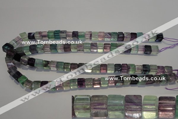 CFL489 15.5 inches 8*8mm cube natural fluorite beads